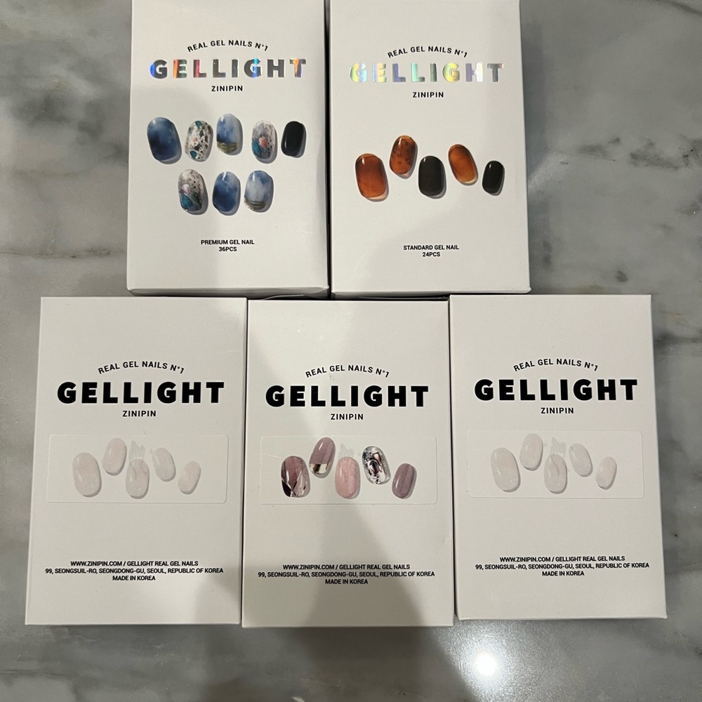 *NEW* Zinipin Gellight Semi Cured Gel Nail Strips. x5 set.